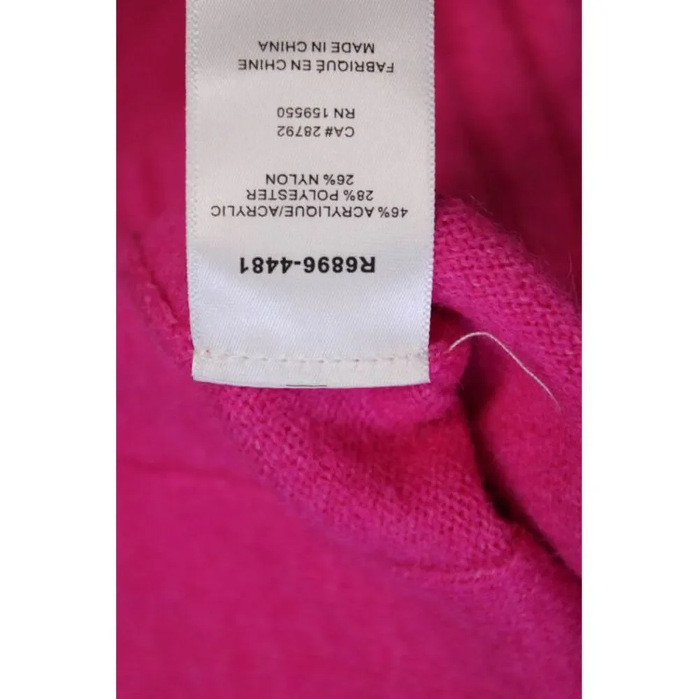 Renuar Womens Front Pockets Crew Neck Pullover Sweater Orchid Size XXL